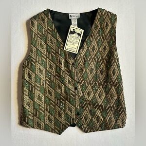 Ana Mori Handmade Batik Vest Vintage Boho Artisan 100% Cotton NWT Med/Large